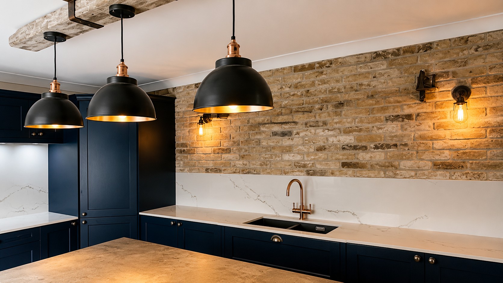 Feature pendant lighting and decorative wall lights professionally installed by Wire Master Electricals